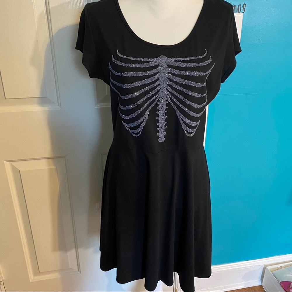 XL Rib skull skater dress